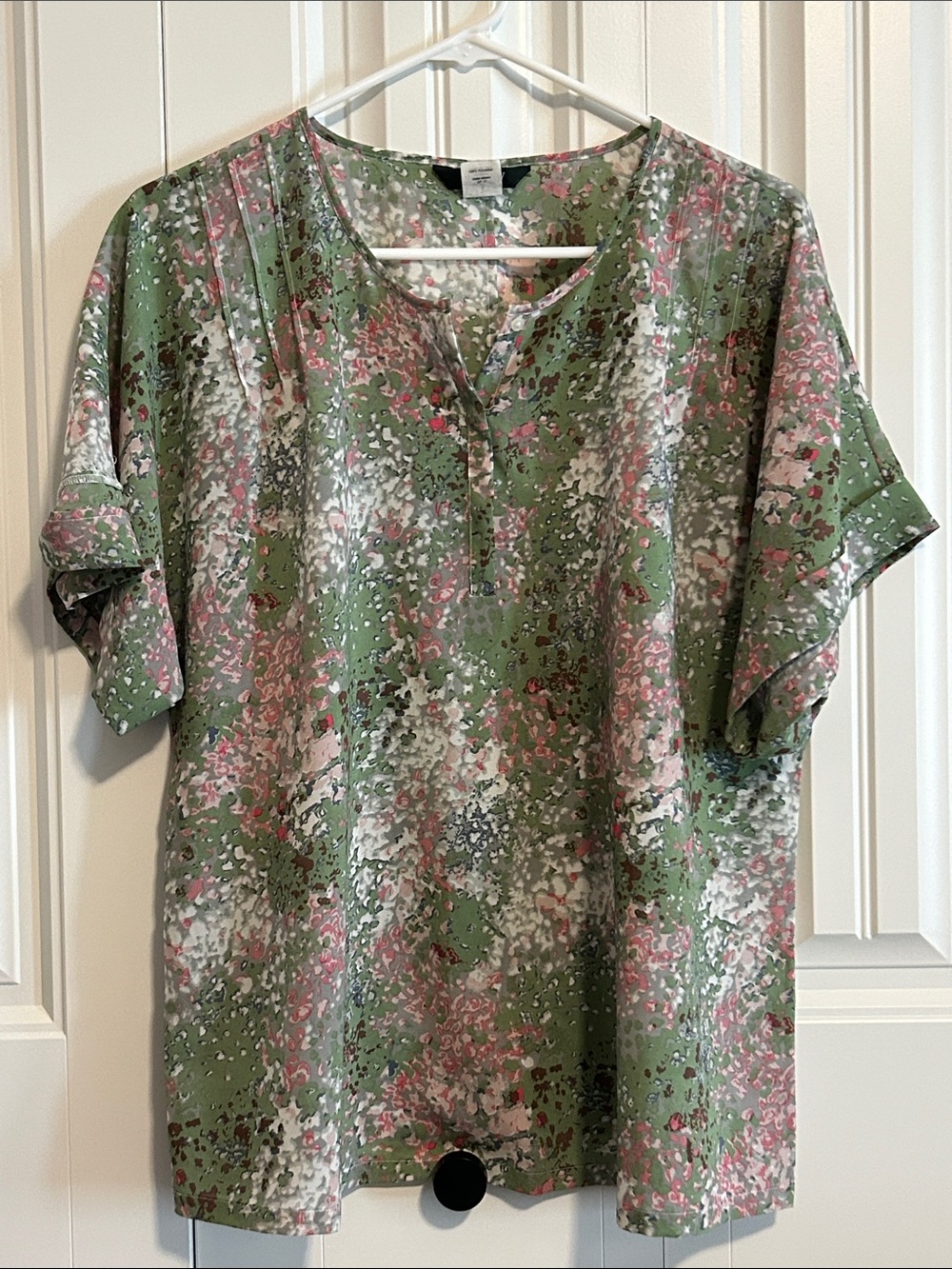 J. Crew Floral Short-Sleeve Blouse